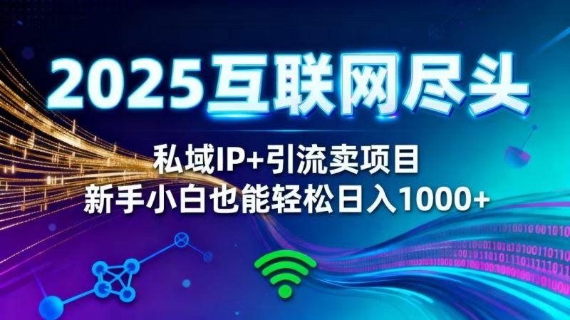 2025网创尽头王炸项目!私域 IP 精准引流,新手小白在家躺赚日入 1000-51云资源