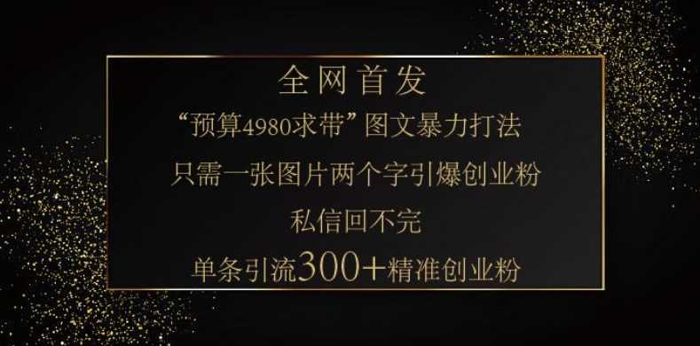小红书神奇图片引流法，只需一张图，就能单条笔记凭借此方法，轻松引流 300   精准创业粉-51云资源