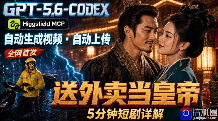 GPT-5.6 Codex Higgsfield MCP:一条指令生成5分钟短剧并自动上传YouTube(油管)-51云资源