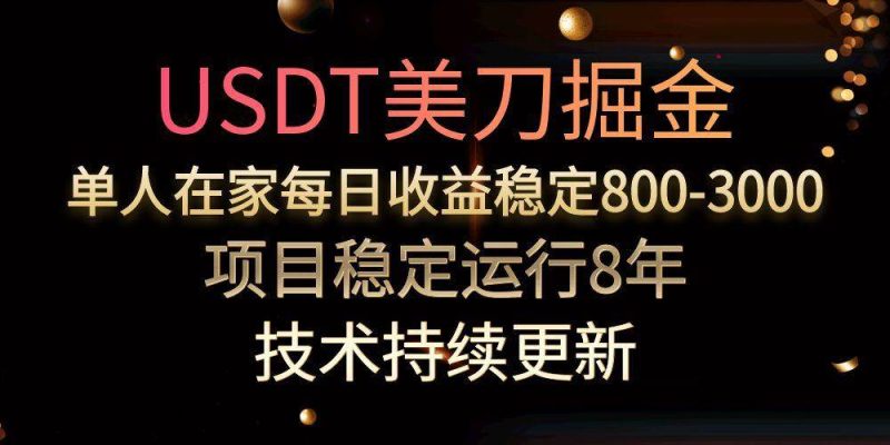 （15527期）USDT美刀掘金，单人每日收益800-3000，稳定运行8年-51云资源
