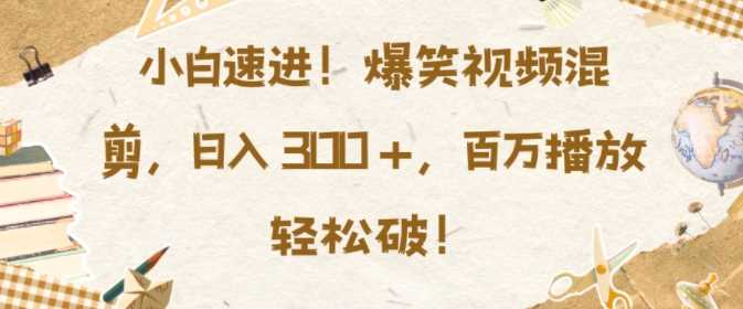 小白速进，爆笑视频混剪，日入3张，百万播放轻松破【揭秘】-51云资源