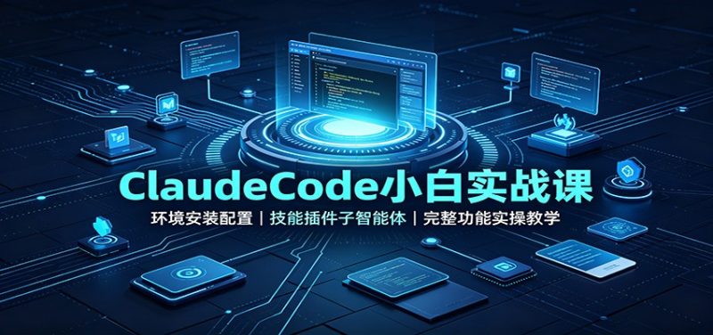 ClaudeCode小白实战课:环境安装配置,技能插件子智能体,完整功能实操教学-51云资源