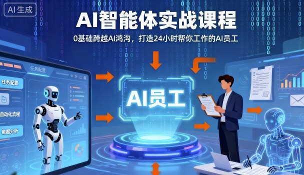 Ai智能体实战课程,0基础跨越Ai鸿沟,打造24小时帮你工作的Ai员工,打破常规,以实战定义Ai-51云资源