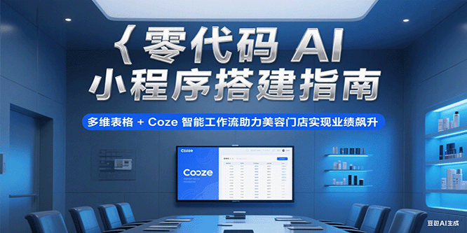 零代码AI小程序搭建指南,多维表格 Coze智能工作流助力美容门店实现业绩飙升