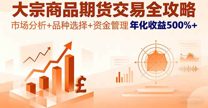 (16083期)大宗商品期货交易全攻略,市场分析 品种选择 资金管理,年化收益500%-51云资源