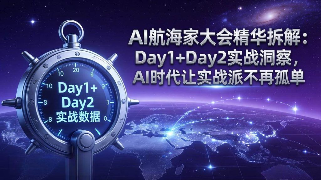 (17867期)AI航海家大会精华拆解:Day1 Day2实战洞察,AI时代让实战派不再孤单-51云资源