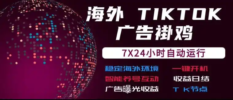 海外TikTok挂G流量变现,7X24自动运行,广告曝光收益,收益日结【揭秘】-51云资源