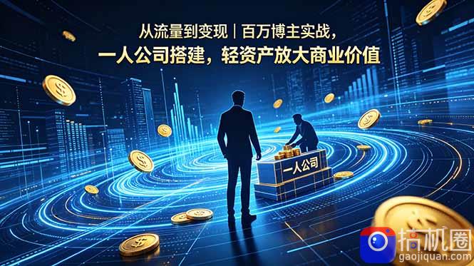 从流量到变现｜百万博主实战，一人公司搭建，轻资产放大商业价值-51云资源