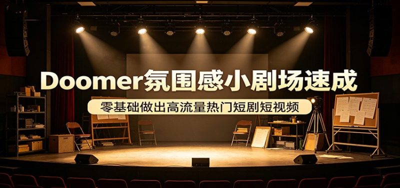Doomer氛围感小剧场速成,零基础做出高流量热门短剧短视频-51云资源