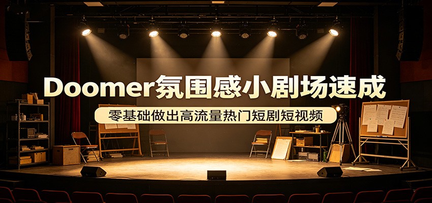 Doomer氛围感小剧场速成，零基础做出高流量热门短剧短视频-51云资源