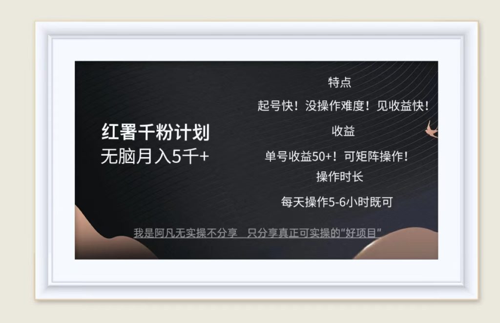 （12560期）红薯千粉计划无脑月入5千 ！既做既赚！-51云资源