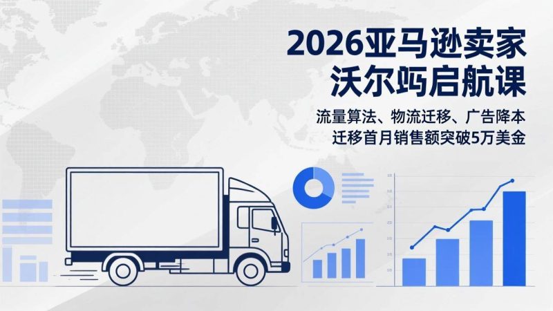 (17416期)2026亚马逊卖家沃尔玛启航课,流量算法、物流迁移、广告降本,迁移首月销售额突破5万美金-51云资源