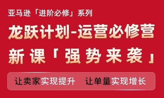 亚马逊进阶必修系列，龙跃计划-运营必修营新课，让卖家实现提升 让单量实现增长-51云资源