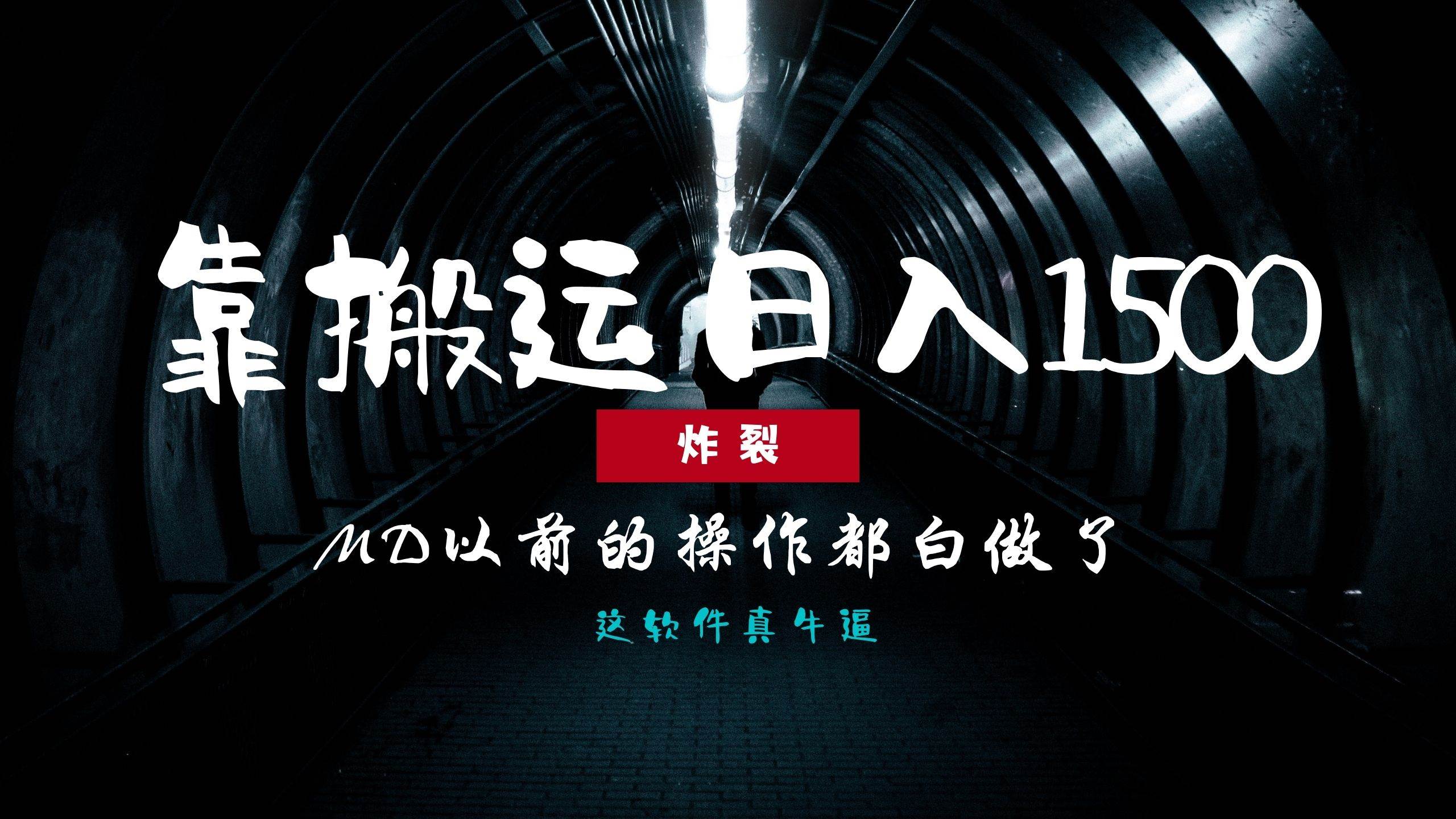 (13568期)炸裂!0基础搬运也能批量日赚1500 ,以前的操作都白做了!
