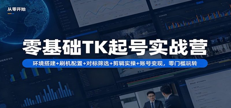 零基础TK起号实战营:环境搭建 刷机配置 对标筛选 剪辑实操 账号变现,零门槛玩转-51云资源
