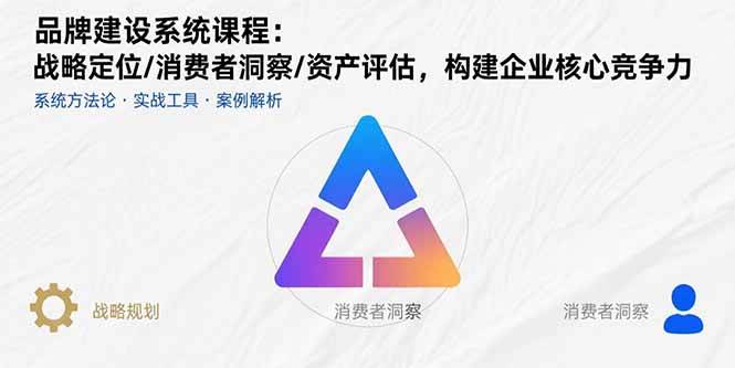 （15772期）品牌建设系统课程：战略定位/消费者洞察/资产评估，构建企业核心竞争力-51云资源