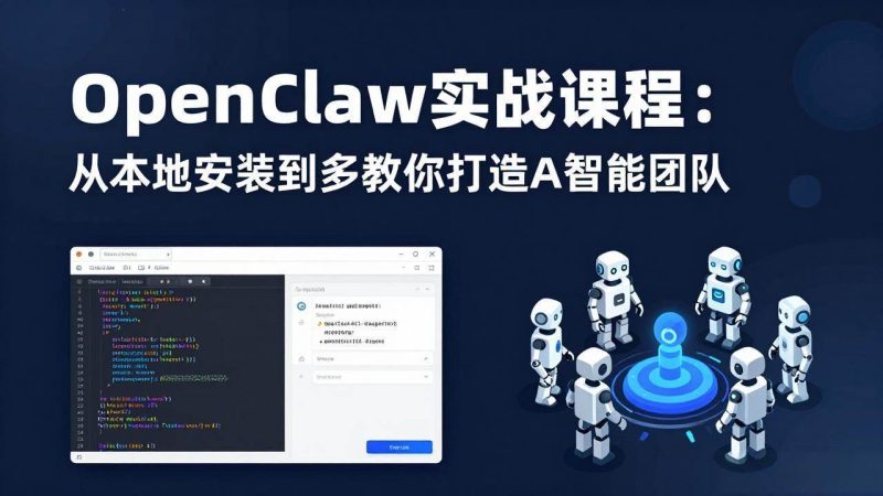 (17883期)OpenClaw实战课程:从本地安装到多Agent协同,手把手教你打造AI智能团队-51云资源