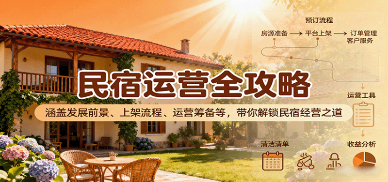 民宿运营全攻略:涵盖发展前景、上架流程、运营筹备等,带你解锁民宿经营之道-51云资源