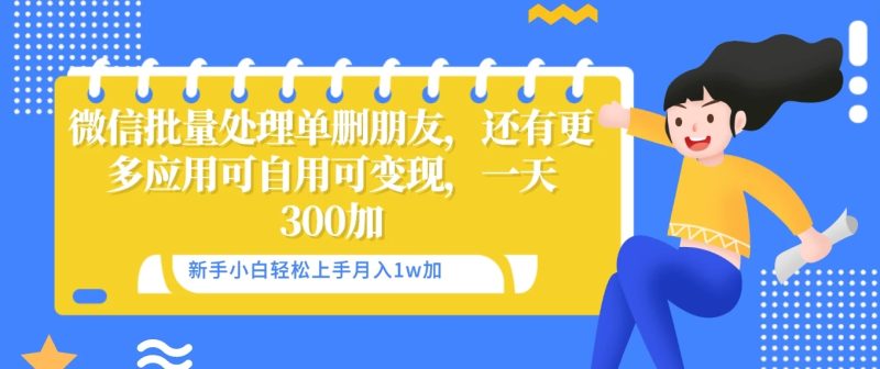 微信批量清理单删好友，可自用可变现，一天三百-51云资源