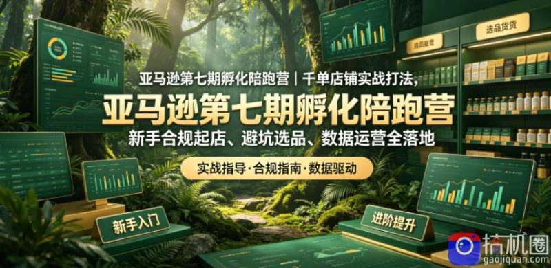 亚马逊孵化陪跑营|千单店铺实战打法,新手合规起店、避坑选品、数据运营全落地(更新0708)-51云资源