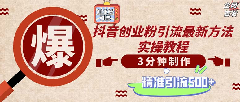 （12835期）轻松制作创业类视频。一天被动加精准创业粉500 （附素材）-51云资源