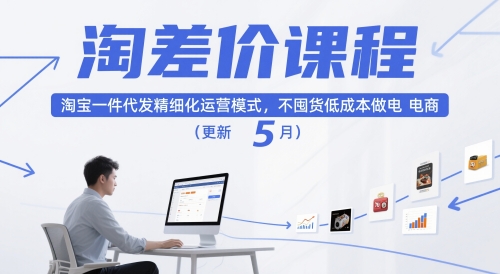 淘差价课程,淘宝一件代发精细化运营模式,不囤货低成本做电商(更新10月)-51云资源