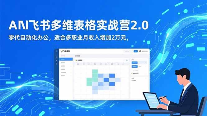 （16587期）AI 飞书多维表格实战营2.0：零代码自动化办公，适合多职业月收入增加2万元-51云资源