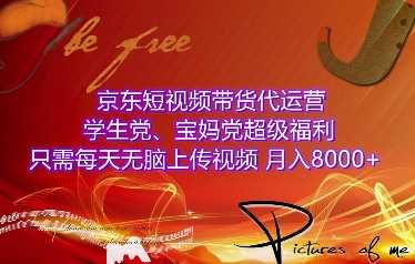 京东短视频带货代运营,学生党、宝妈党超级福利,只需每天无脑上传视频,月入8000 【仅揭秘】