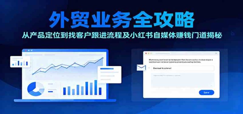 外贸业务全攻略:从产品定位到找客户跟进流程及小红书自媒体赚钱门道揭秘-51云资源