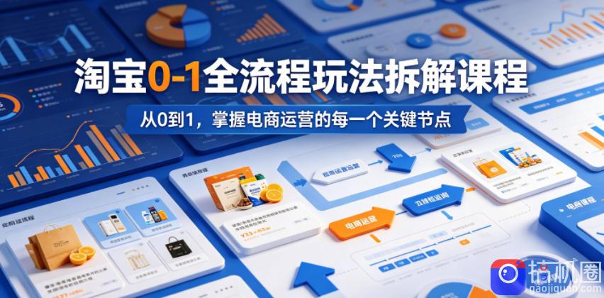 淘宝0-1全流程玩法拆解课程，从0到1，掌握电商运营的每一个关键节点-51云资源