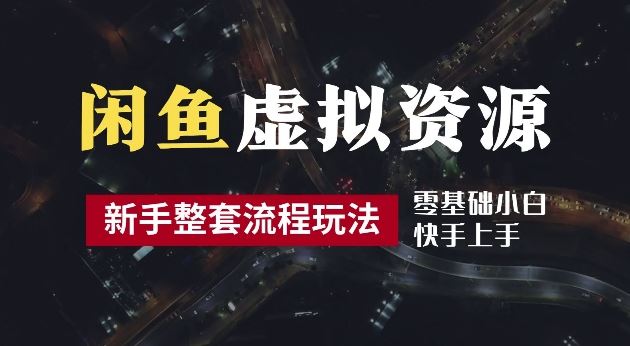 2024最新闲鱼虚拟资源玩法，养号到出单整套流程，多管道收益，每天2小时月收入过万【揭秘】-51云资源