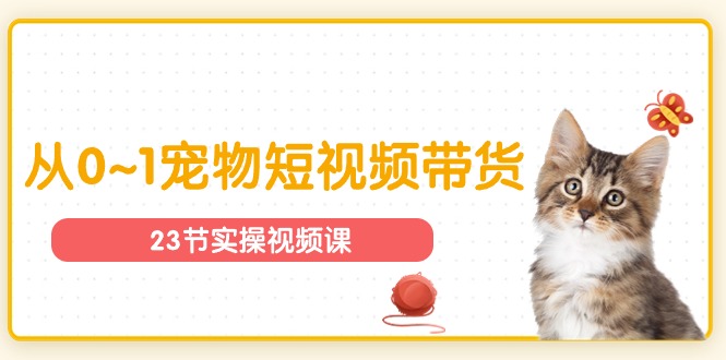 (11086期)宠物行业从0~1宠物短视频带货实操课(23节课)-51云资源