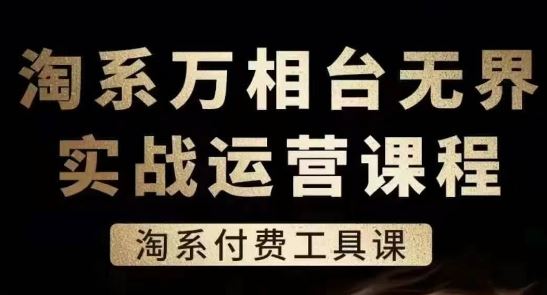 淘系万相台无界实战运营课，淘系付费工具课-51云资源