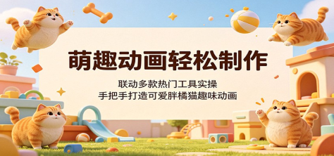 萌趣动画轻松制作,联动多款热门工具实操,手把手打造可爱胖橘猫趣味动画