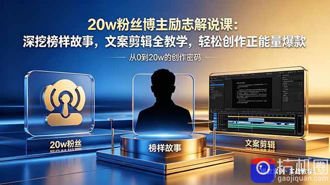 20w粉丝博主励志解说课：深挖榜样故事，文案剪辑全教学，轻松创作正能量爆款-51云资源