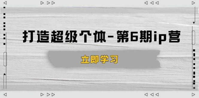 (14015期)打造 超级个体-第6期ip营:商业认知,产品设计,成交演练,解决知识变现难题-51云资源