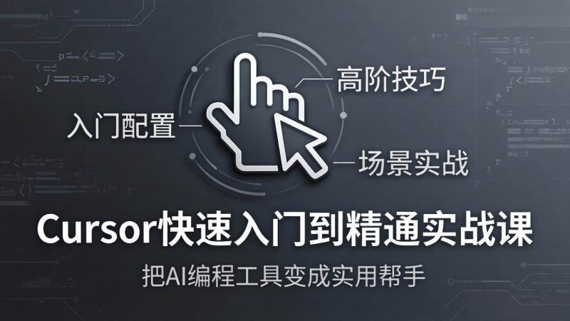 (17794期)Cursor快速入门到精通实战课:入门配置 高阶技巧 场景实战,把AI编程工具变成实用帮手-51云资源