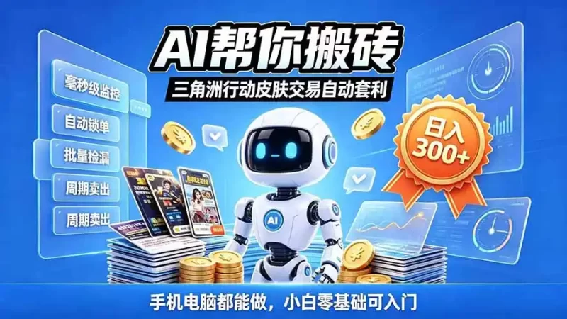 三角洲搬砖独家捡漏套利玩法 0封号单机日产300＋小白轻松上手-51云资源