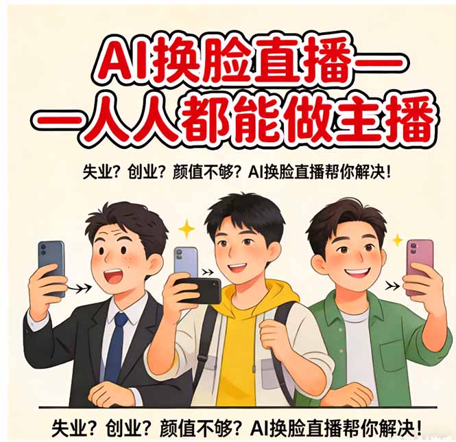 AI换脸直播，人人都能做主播-51云资源