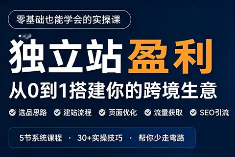 刘老师·5节课跑通独立站盈利全流程-51云资源