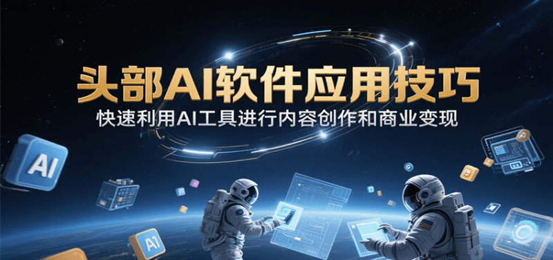 头部AI软件应用技巧，快速利用AI工具进行内容创作和商业变现-51云资源