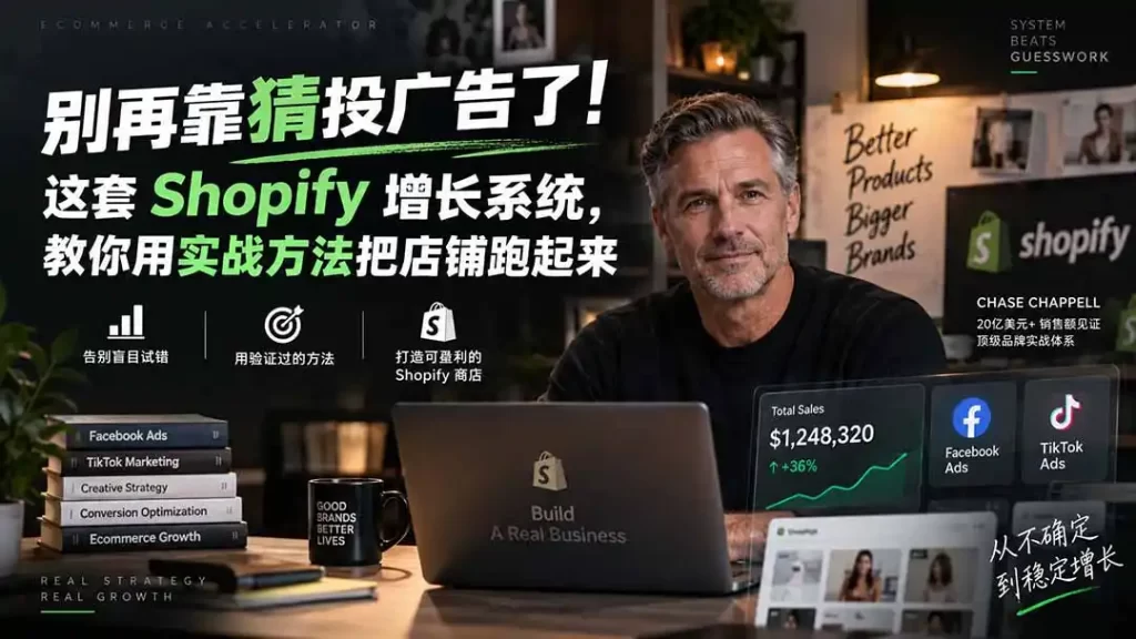 别再靠猜投广告了!这套 Shopify 增长系统,教你用实战方法把店铺跑起来【原创双语字幕】-51云资源