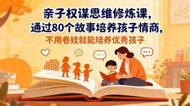(16455期)亲子权谋思维修炼课,通过80个故事培养孩子情商,不用卷娃就能培养优秀孩子