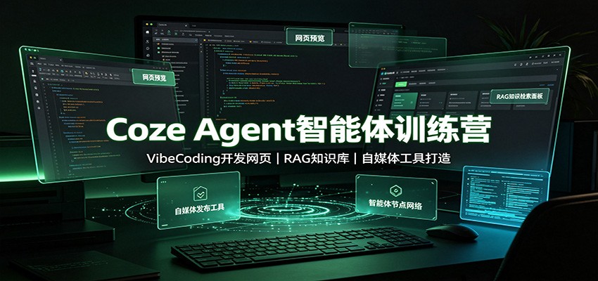 Coze Agent智能体训练营：VibeCoding开发网页，RAG知识库，自媒体工具打造-51云资源