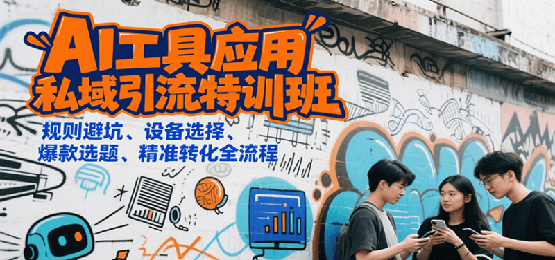AI工具应用私域引流特训班，规则避坑、设备选择、爆款选题、精准转化全流程-51云资源
