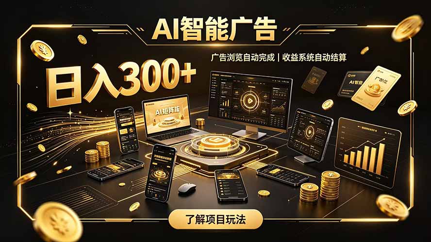 自研 AI 系统｜轻资产起步｜长期稳定收益｜宝妈 上班族轻轻松松日入300-51云资源