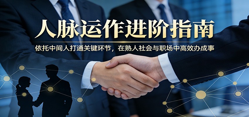 付费文章:人脉运作进阶指南,依托中间人打通关键环节,在熟人社会与职场中高效办成事-51云资源