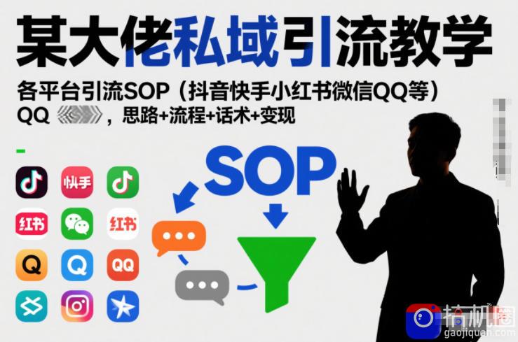 某大佬私域引流教学，各平台引流SOP(抖音快手小红书微信QQ等)，思路 流程 话术 变现(更新0708)-51云资源