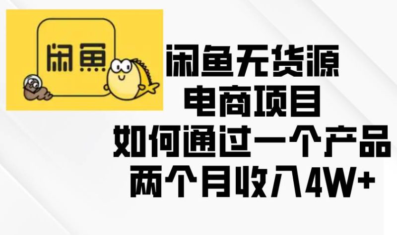 (13658期)闲鱼无货源电商项目,如何通过一个产品两个月收入4W-51云资源