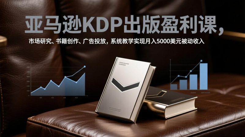 亚马逊KDP出版盈利课，市场研究、书籍创作、广告投放，系统教学实现月入5000美元被动收入-51云资源